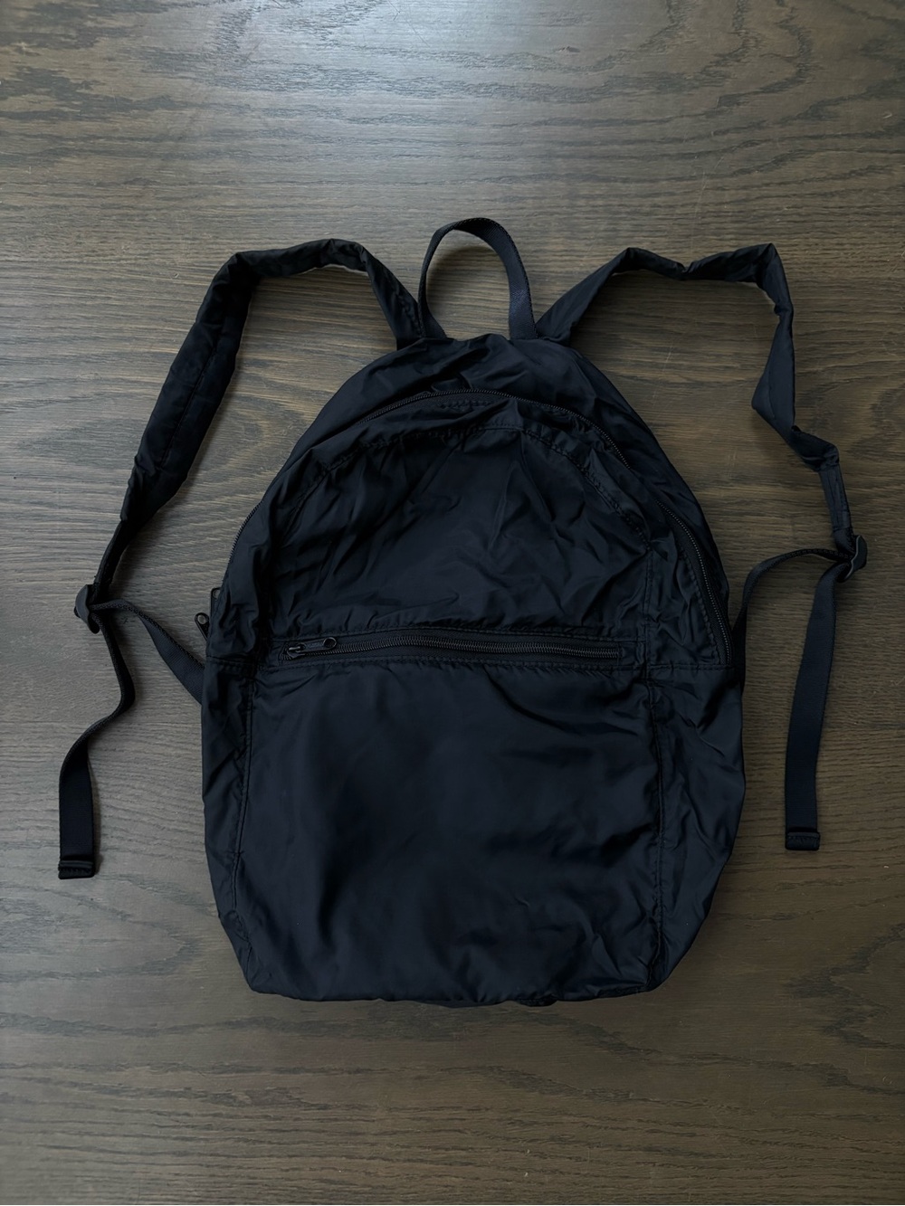 BAGGU Ripstop Nylon Black Packable Backpack